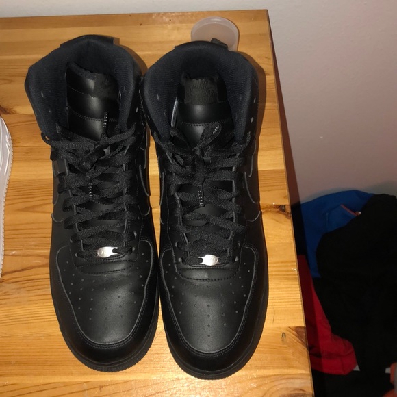 Black high top nike air force 1 - Picture 1 of 3